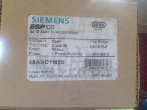 Siemens Solid State Overload Relay 1ph 2.5-10 Amp Range  Mmj