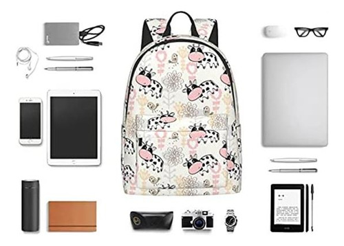 Fehuew Mochila De 16 Polegadas Fazenda Bonito Leite Vaca Mo