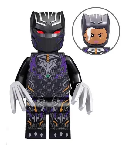 Boneco Blocos Montar Pantera Negra Armadura Shuri Wakanda