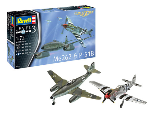 Combat Set Me262 & P-51b Mustang By Revell # 3711 Aviones 2
