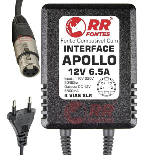 Fonte 12v Para Universal Audio Apollo 8 Duo Thunderbolt 2