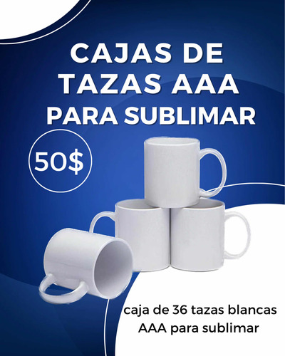 Tazas Aaa Para Sublimar 11oz