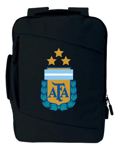 Morral Argentina Messi Maleta Espalda Portafolio Black Sport