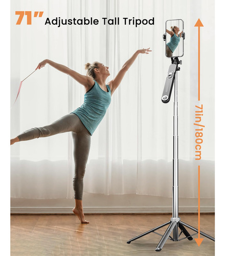 Trípode De Teléfono 180 Cm Con Control Remoto Y Giro 360