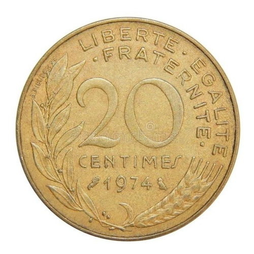 Moneda Francia 20 Céntimos 1974