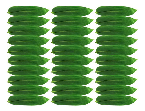 Decoração Havaiana, 100 Peças, Sushi, Folhas De Bambu, Onigi