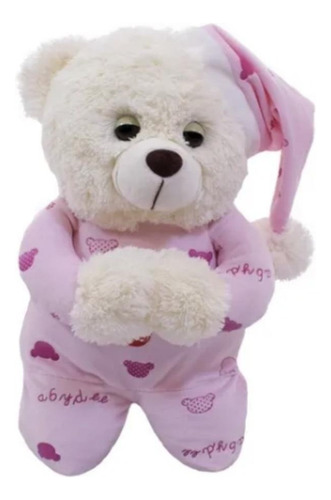 Urso Pijama Rosa Reza 36cm - Pelúcia