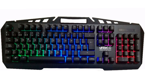 Teclado Gamer Retroiluminado Unitec Usb 2.0 Pc T-809