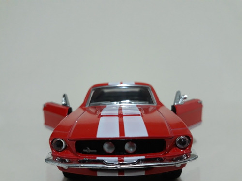 Miniatura Shelby Gt 500 Eleanor 1967 Vermelho Kinsmart 1/38