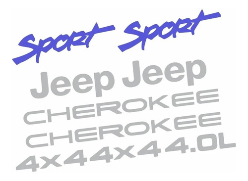 Kit Adesivo Cherokee 4x4 4.0l Sport Crkespt