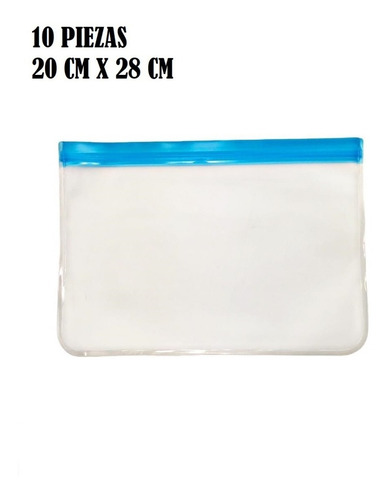 Imagen 2 de 4 de Bolsas Silicon Grandes Reutilizables Alimentos Pack 10 Pzas