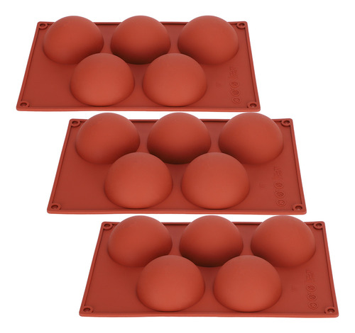 Molde De Silicona Semi Esfera 3pcs Diy Hornear Hacer Calient