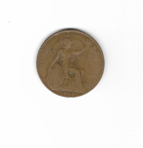 Ltc485. Moneda Británica De Un Penny De 1915. Jorge V