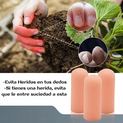 10 Protectores Para Dedo Silicona Resistente Elástico Dedal