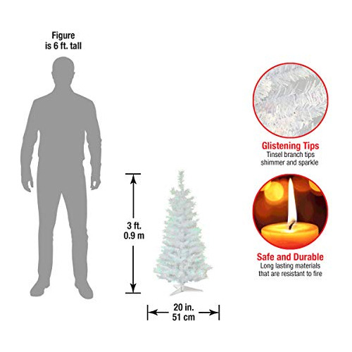 Árbol De Navidad Artificial, Tinsel Blanco, Incluye So...
