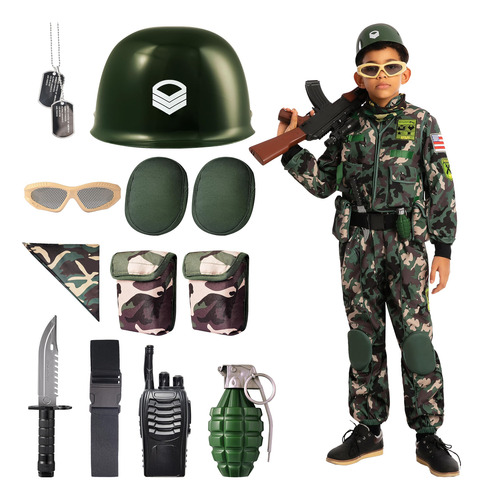 Disfraz De Las Fuerzas Especiales Del Ejército Para Niño (ta