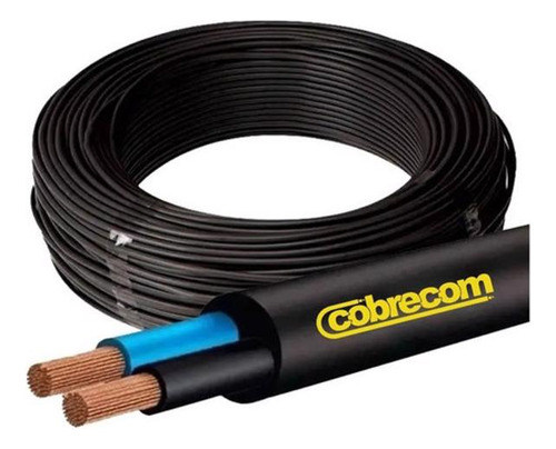 Cabo Fio Pp 2 X 6mm 150 Metros Sil / Cobrecom Cobertura Preto