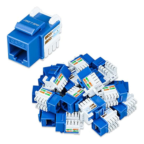 Iwillink (20 Paquetes) Cat6 Keystone Jack Rj45 Keystone Jack