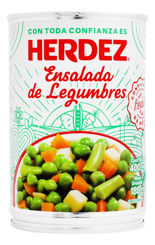 8 Pack Ensalada De Legumbres Herdez 400