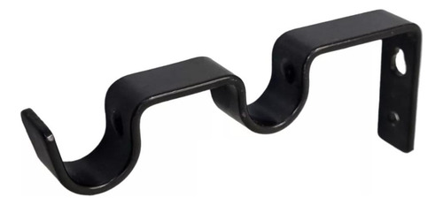 Soporte Doble Para Barral Hierro Niquel O Neg 22 Mm Soul Me Color Negro