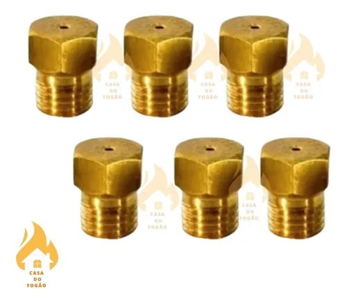 Kit Chave Canhao 6 Bico Injetor Glp Fogao 76gs Electrolux