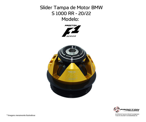 Slider Tampa Do Motor Modelo F1 Procton Bmw S1000rr 2020/23