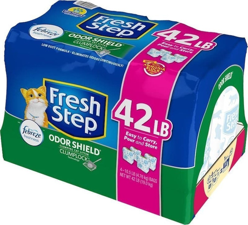 Fresh Step Arena Gatos 3 Bolsas Total 14.3kg(31.5l) Febreze