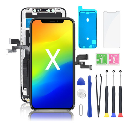 Fftopu Reemplazo De Pantalla Para iPhone X De 5.8 Pulgadas, 