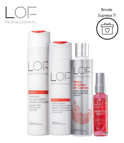 Kit Wavy Luxo Para Cabelos Ondulados Lof Professional