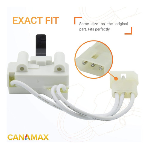 Canamax 3406107 - Interruptor De Puerta Para Secadora (repue