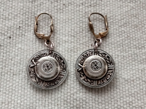 Antiguos Aretes Españoles De Sobrero De Aluminio Años 70 S 