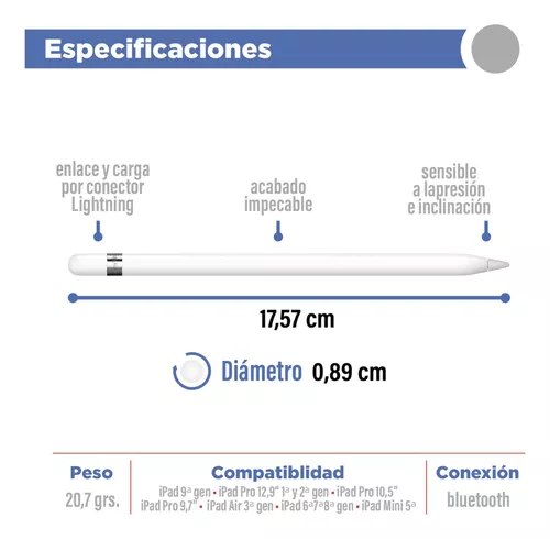 Lápiz Digital Apple Pencil (1ra Generacion) Original