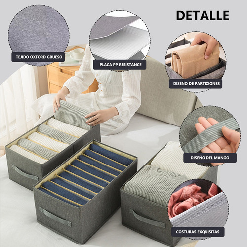 Caja Plegable Con Compartimentos Pararopa , Lavable,3pcs Mixto