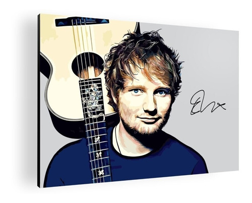 Cuadro Decorativo Moderno Poster Mural Ed Sheeran 118x84 Mdf