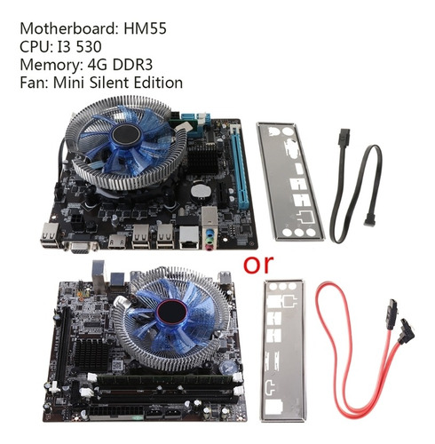 1 Juego De Placas Base Para Ordenador Hm55, I3, I5, Lga 1156