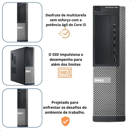 Cpu Dell Optiplex Core I3 8gb Ssd 240gb Pc Barato 2 Geração