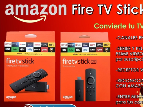 Imagen 1 de 1 de Amazon Fire Tv Stick Y Amazon Fire Tv Stick Lite 