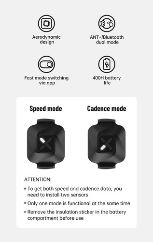 Sensor De Cadencia Y Velocidad Xoss Vortex Bluetooth Ant+ /