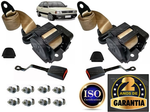 Kit Cinto De Segurança Gol Quadrado G1 G2 G3 G4 G5 Apolo Lx