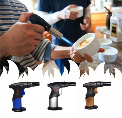 Mini Maçarico Portátil Recarregável Com Regulador De Chamas