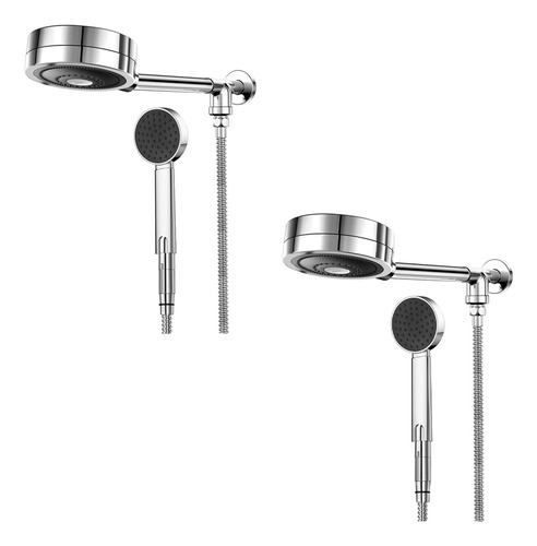 Kit 2 Chuveiros Technoshower Com Desviador Cromado - Docol