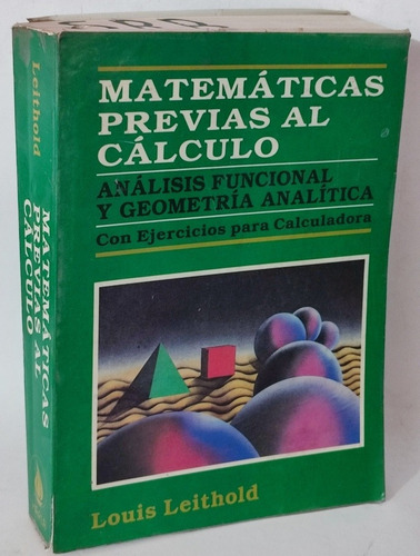 Matemáticas Previas Al Cálculo Leithold 