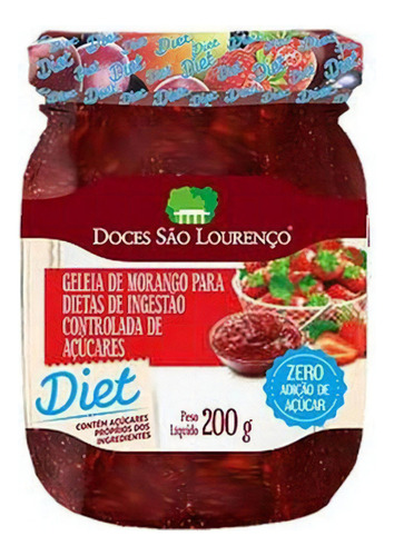 Geleia Diet Morango Sao Lourenco 200g