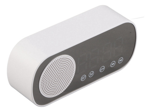 Reloj Despertador Digital Reloj De Espejo Con Altavoz