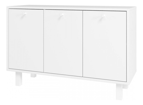 Armário Multiuso 3 Portas Branco Bs 63 - Brv