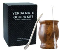 Comprar Yerba Mate - Juego De Taza De T Y Calabaza Natural Marrn (ta