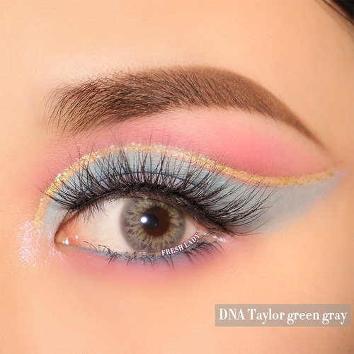 Imagen 6 de 10 de Freshlady - Dna Taylor Green Gray Lentes De Contacto
