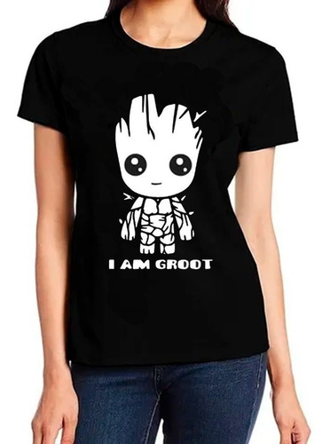 Imagen 2 de 2 de Polera Estampada I Am Groot Hombre Y Mujer