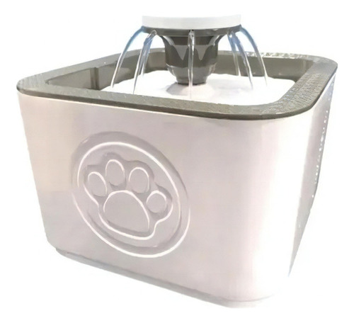 Fuente De Agua Dispensador Automático Para Perros Y Gatos Color Gris