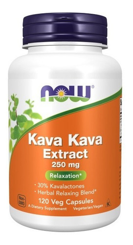 Extrato De Kava Kava 250 Mg, 120 Cápsulas Vegetais